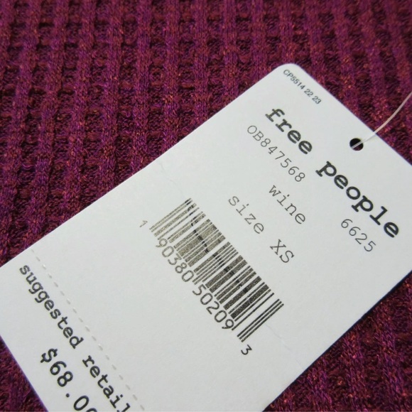 NWT Free People Mountaineer Lace Cuff Thermal - Picture 3 of 6